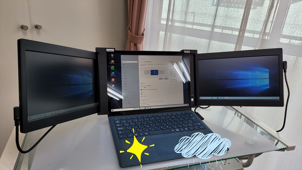 アペックス AXD116M+Surface laptop&dock2でトリプルディスプレイを 